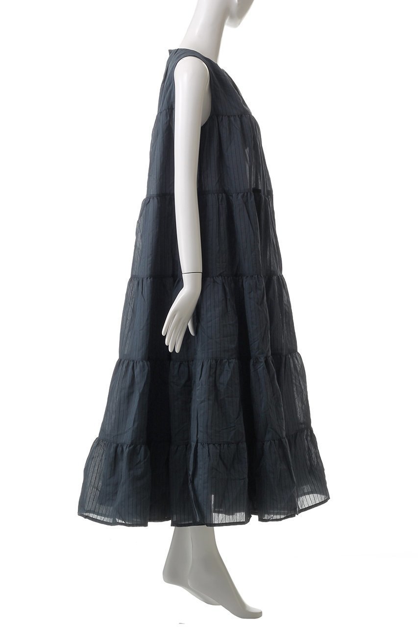 【マーレット/MERLETTE】のCRON STRIPE ハイネックアンクル丈ティアードドレス 人気、トレンドファッション・服の通販 founy(ファニー) 　ファッション　Fashion　レディースファッション　Ladies' Fashion Online　ワンピース　Dress　ドレス　Party Dresses　チュニック　Tunic　アンクル　Uncle　サンダル　Sandals　スニーカー　Sneakers　ダウン　Down　チュニック　Tunic　ドレス　Dress　ハイネック　High Neck　パーティ　Party　再入荷　Restock/Back In Stock/Re Arrival　夏　Summer　春　Spring　S/S・春夏　Ss・Spring/Summer　other-3|ID: prp329100004343831 ipo3291000000032648188