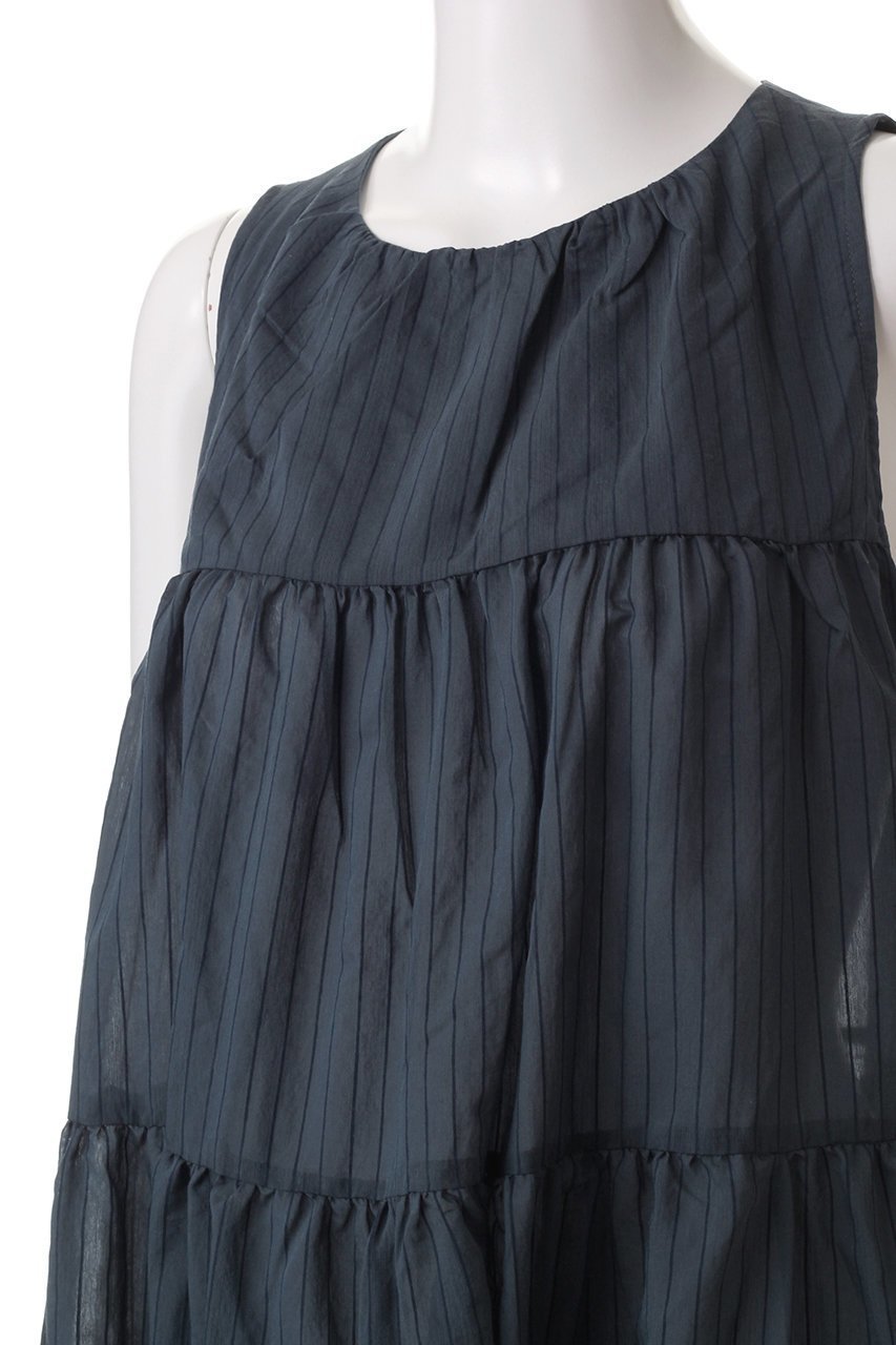 【マーレット/MERLETTE】のCRON STRIPE ハイネックアンクル丈ティアードドレス 人気、トレンドファッション・服の通販 founy(ファニー) 　ファッション　Fashion　レディースファッション　Ladies' Fashion Online　ワンピース　Dress　ドレス　Party Dresses　チュニック　Tunic　アンクル　Uncle　サンダル　Sandals　スニーカー　Sneakers　ダウン　Down　チュニック　Tunic　ドレス　Dress　ハイネック　High Neck　パーティ　Party　再入荷　Restock/Back In Stock/Re Arrival　夏　Summer　春　Spring　S/S・春夏　Ss・Spring/Summer　other-5|ID: prp329100004343831 ipo3291000000032648190