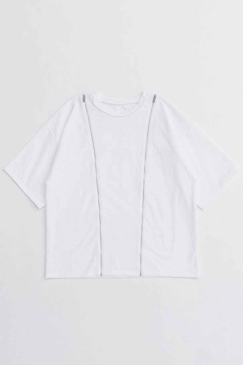 【メゾンスペシャル/MAISON SPECIAL】のShoulder Zip Design T-shirt/ショルダージップTシャツ インテリア・キッズ・メンズ・レディースファッション・服の通販 founy(ファニー) 　ファッション　Fashion　レディースファッション　WOMEN　トップス・カットソー　Tops/Tshirt　シャツ/ブラウス　Shirts/Blouses　ロング / Tシャツ　T-Shirts　カットソー　Cut and Sewn　インナー　Inner　春　Spring　吸水　Water Absorption　ショート　Short　ジップ　Zip　ジャージ　Jersey　スリーブ　Sleeve　ボックス　Box　ロング　Long　S/S・春夏　Ss・Spring/Summer　おすすめ　Recommend　夏　Summer　2025年　2025　2025春夏・S/S　Ss,Spring/Summer,2025　WHT(ホワイト)|ID: prp329100004343835 ipo3291000000030316974