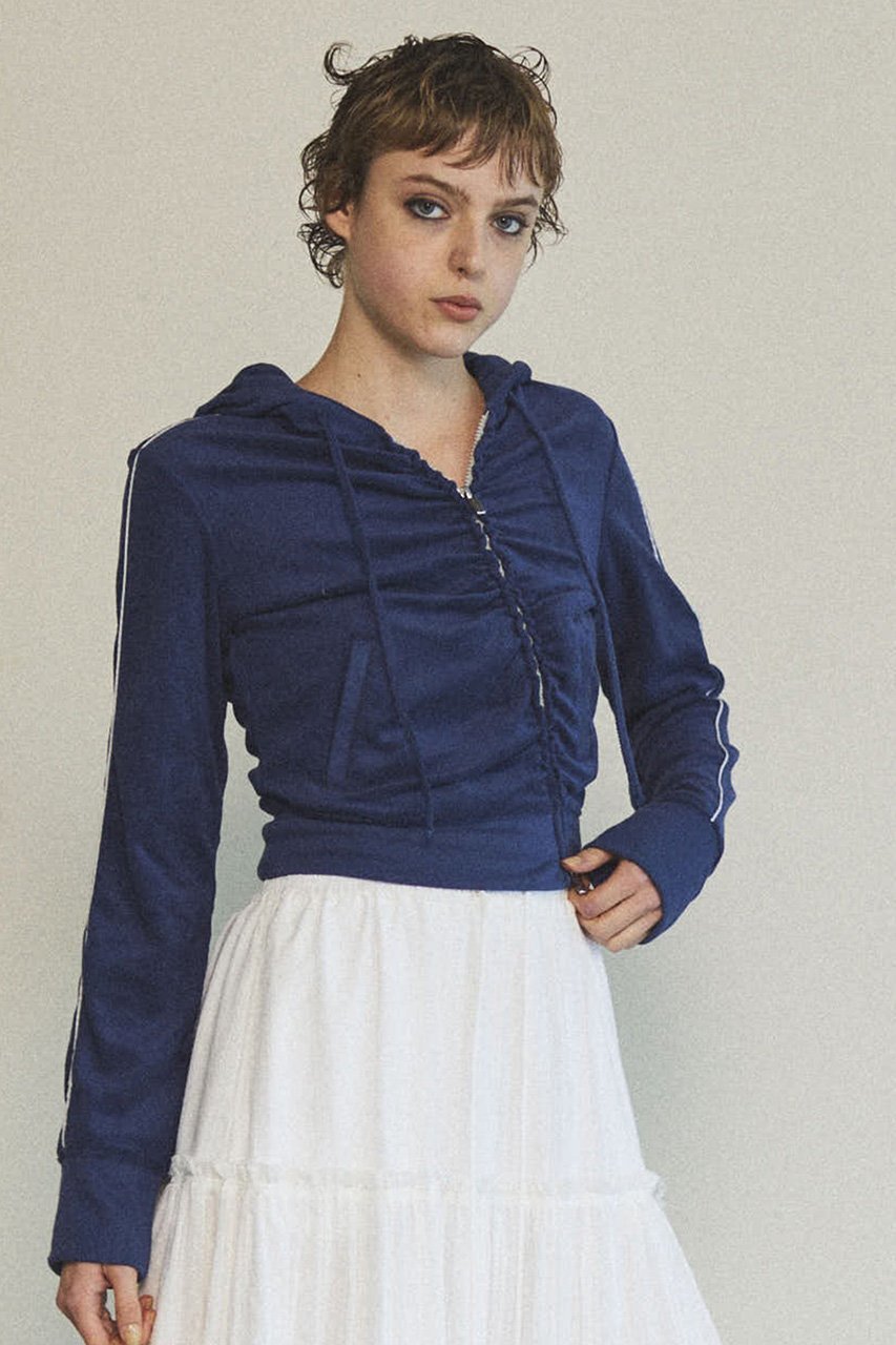 【メゾンスペシャル/MAISON SPECIAL】のGather Pile Fabric Short Length Hoodie/ギャザーパイルショートフーディー 人気、トレンドファッション・服の通販 founy(ファニー) 　ファッション　Fashion　レディースファッション　Fashion for Women　トップス・カットソー　Cut & Sew Tops　シャツ・ブラウス・オフィスカジュアル　Elegant Blouses & Button-Ups　レディースパーカー・カジュアルフーディー　Casual Hoodies & Sweatshirts　ロングTシャツ・Tシャツ　Longline T-Shirts & Tees　スウェット・クルーネックトップス　Sweatshirts & Crewnecks / Relaxed Fit Sweat Tops　カットソー・ベーシックTシャツ　Cut-and-Sewn Tops / Stretch Tees & Basics　ギャザー　Gathered, Ruffled　ショート　Short, Short Length　スタイリッシュ　Stylish, Fashionable　セットアップ　Set-Up, Coordinated Outfit　トレンド　Trend, Trending Now　フレア　Flare, Flared　フロント　Front, Front Design　おすすめ　Recommended / Our Picks　other-7|ID: prp329100004343836 ipo3291000000032869632