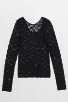 【メゾンスペシャル/MAISON SPECIAL】のFringe Lace Crew Neck Tops/フリンジレースクルートップス 人気、トレンドファッション・服の通販 founy(ファニー) ファッション Fashion レディースファッション WOMEN アウター Coat Outerwear トップス・カットソー Tops/Tshirt シャツ/ブラウス Shirts/Blouses ロング / Tシャツ T-Shirts ベスト/ジレ Gilets/Vests カットソー Cut and Sewn インナー Inner 春 Spring スリーブ Sleeve フリンジ Fringe 別注 Special Order レース Race ロング Long S/S・春夏 Ss・Spring/Summer 夏 Summer 2025年 2025 2025春夏・S/S Ss,Spring/Summer,2025 thumbnail BLK(ブラック)|ID: prp329100004343837 ipo3291000000030316980