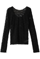 【メゾンスペシャル/MAISON SPECIAL】のFringe Lace Crew Neck Tops/フリンジレースクルートップス BLK(ブラック)|ID: prp329100004343837 ipo3291000000036149076
