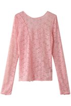 【メゾンスペシャル/MAISON SPECIAL】のFringe Lace Crew Neck Tops/フリンジレースクルートップス PNK(ピンク)|ID: prp329100004343837 ipo3291000000036149078