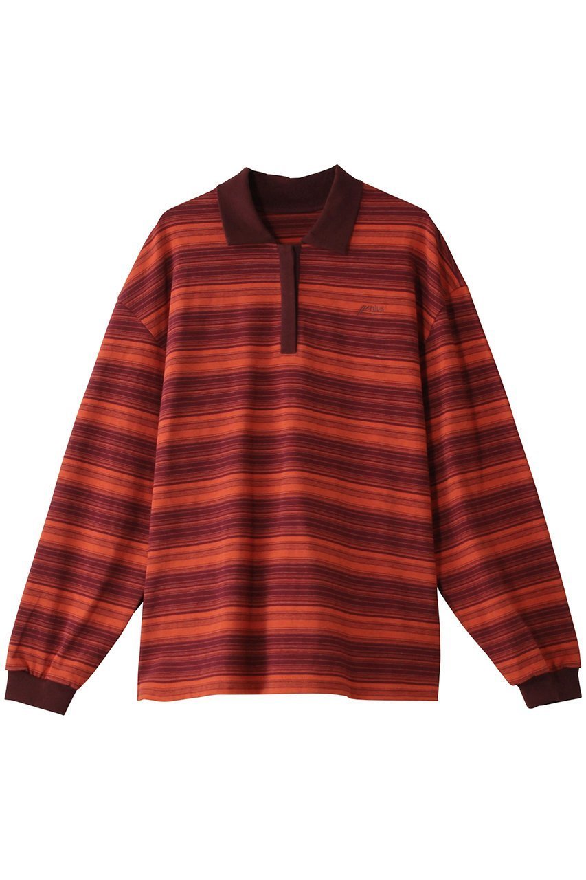【メゾンスペシャル/MAISON SPECIAL】のBorder Polo Shirt/ボーダーポロシャツ インテリア・キッズ・メンズ・レディースファッション・服の通販 founy(ファニー) 　ファッション　Fashion　レディースファッション　Fashion for Women　トップス・カットソー　Cut & Sew Tops　シャツ・ブラウス・オフィスカジュアル　Elegant Blouses & Button-Ups　ロングTシャツ・Tシャツ　Longline T-Shirts & Tees　ポロシャツ・きれいめカジュアル　Smart-Casual Polo Tops　カットソー・ベーシックTシャツ　Cut-and-Sewn Tops / Stretch Tees & Basics　おすすめ　Recommended / Our Picks　スリーブ　Sleeve, Long Sleeve / Short Sleeve　デニム　Denim, Jeans Material　ボーダー　Border, Stripe　ポロシャツ　Polo Shirt, Collared Tee　ロング　Long, Long-Length　ワンポイント　One Point, Statement Accent　ORG(オレンジ)|ID: prp329100004343838 ipo3291000000032875232