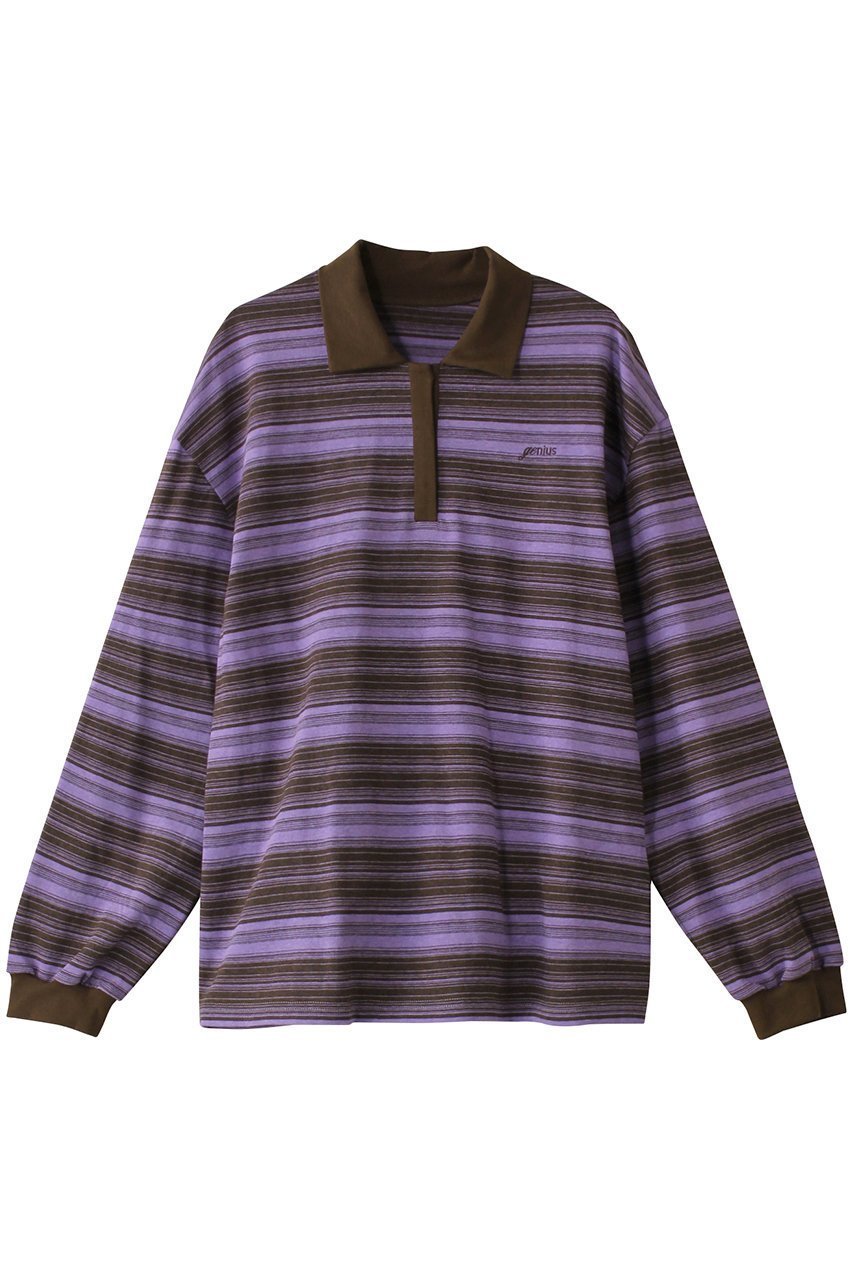 【メゾンスペシャル/MAISON SPECIAL】のBorder Polo Shirt/ボーダーポロシャツ インテリア・キッズ・メンズ・レディースファッション・服の通販 founy(ファニー) 　ファッション　Fashion　レディースファッション　Fashion for Women　トップス・カットソー　Cut & Sew Tops　シャツ・ブラウス・オフィスカジュアル　Elegant Blouses & Button-Ups　ロングTシャツ・Tシャツ　Longline T-Shirts & Tees　ポロシャツ・きれいめカジュアル　Smart-Casual Polo Tops　カットソー・ベーシックTシャツ　Cut-and-Sewn Tops / Stretch Tees & Basics　おすすめ　Recommended / Our Picks　スリーブ　Sleeve, Long Sleeve / Short Sleeve　デニム　Denim, Jeans Material　ボーダー　Border, Stripe　ポロシャツ　Polo Shirt, Collared Tee　ロング　Long, Long-Length　ワンポイント　One Point, Statement Accent　PPL(パープル)|ID: prp329100004343838 ipo3291000000032875238
