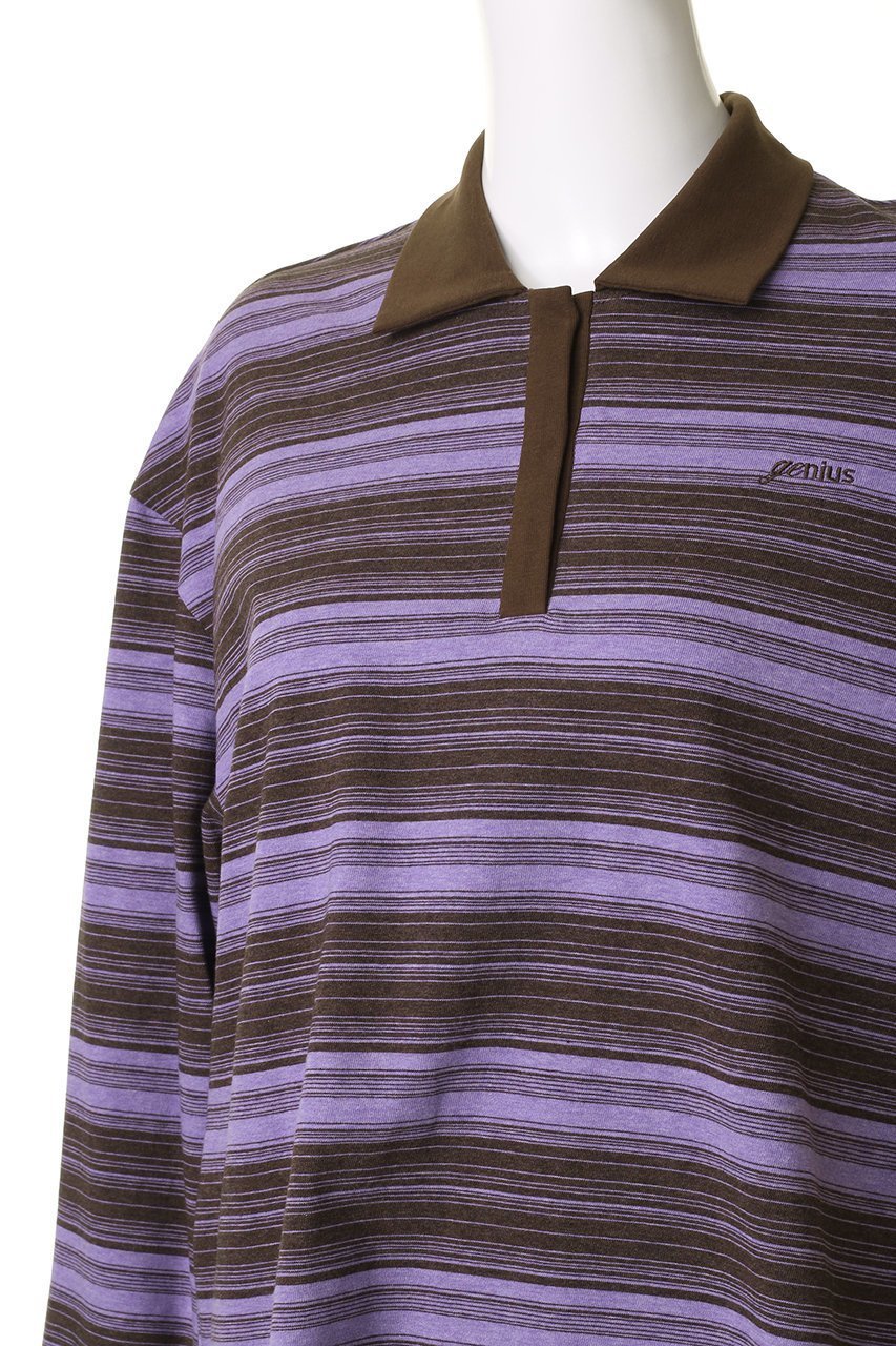 【メゾンスペシャル/MAISON SPECIAL】のBorder Polo Shirt/ボーダーポロシャツ 人気、トレンドファッション・服の通販 founy(ファニー) 　ファッション　Fashion　レディースファッション　Fashion for Women　トップス・カットソー　Cut & Sew Tops　シャツ・ブラウス・オフィスカジュアル　Elegant Blouses & Button-Ups　ロングTシャツ・Tシャツ　Longline T-Shirts & Tees　ポロシャツ・きれいめカジュアル　Smart-Casual Polo Tops　カットソー・ベーシックTシャツ　Cut-and-Sewn Tops / Stretch Tees & Basics　おすすめ　Recommended / Our Picks　スリーブ　Sleeve, Long Sleeve / Short Sleeve　デニム　Denim, Jeans Material　ボーダー　Border, Stripe　ポロシャツ　Polo Shirt, Collared Tee　ロング　Long, Long-Length　ワンポイント　One Point, Statement Accent　other-5|ID: prp329100004343838 ipo3291000000032875264