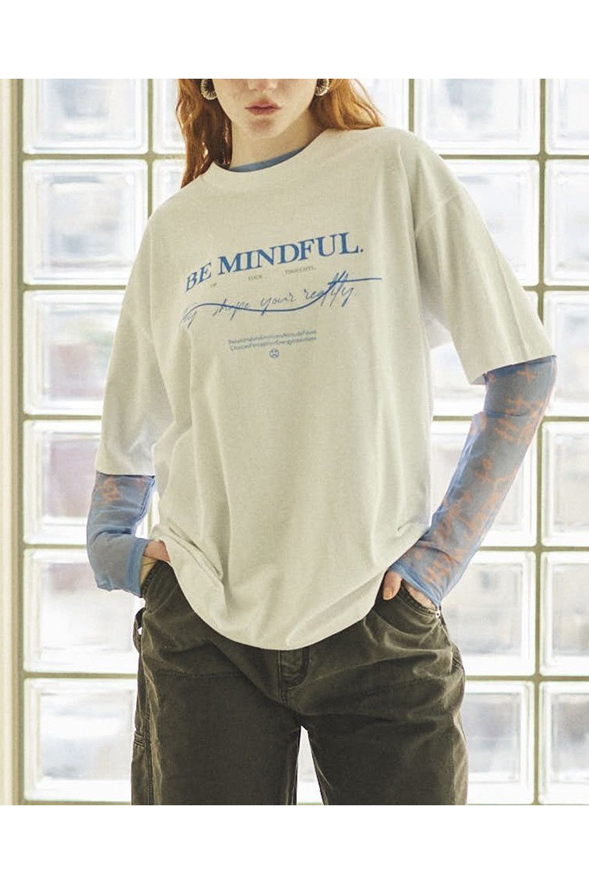 【メゾンスペシャル/MAISON SPECIAL】のBE MINDFUL Logo T-shirt/BE MINDFULロゴTシャツ インテリア・キッズ・メンズ・レディースファッション・服の通販 founy(ファニー) 　ファッション　Fashion　レディースファッション　WOMEN　トップス・カットソー　Tops/Tshirt　シャツ/ブラウス　Shirts/Blouses　ロング / Tシャツ　T-Shirts　カットソー　Cut and Sewn　春　Spring　ショート　Short　スリーブ　Sleeve　ティアードスカート　Tiered Skirt　定番　Standard　人気　Popularity　レース　Race　S/S・春夏　Ss・Spring/Summer　おすすめ　Recommend　夏　Summer　2025年　2025　2025春夏・S/S　Ss,Spring/Summer,2025　WHT(ホワイト)|ID: prp329100004343841 ipo3291000000030317000