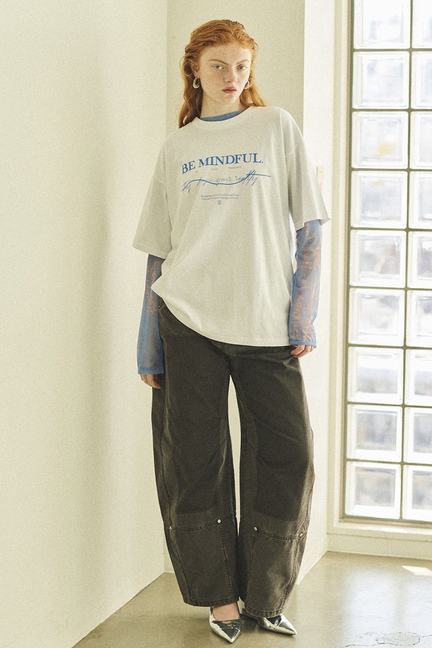 【メゾンスペシャル/MAISON SPECIAL】のBE MINDFUL Logo T-shirt/BE MINDFULロゴTシャツ 人気、トレンドファッション・服の通販 founy(ファニー) 　ファッション　Fashion　レディースファッション　Fashion for Women　トップス・カットソー　Cut & Sew Tops　シャツ・ブラウス・オフィスカジュアル　Elegant Blouses & Button-Ups　ロングTシャツ・Tシャツ　Longline T-Shirts & Tees　カットソー・ベーシックTシャツ　Cut-and-Sewn Tops / Stretch Tees & Basics　ショート　Short, Short Length　スリーブ　Sleeve, Long Sleeve / Short Sleeve　ティアードスカート　Tiered Skirt, Flounced Skirt　定番　Standard, Basic Item　人気　Popular, Best Seller　レース　Lace, Lace Fabric　おすすめ　Recommended / Our Picks　other-2|ID: prp329100004343841 ipo3291000000032850724