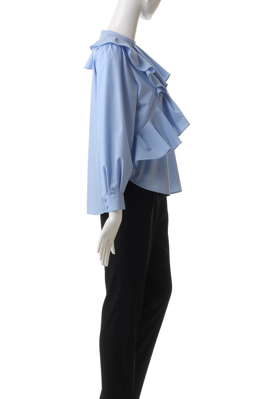 【アルアバイル/allureville】のアシメラッフルブラウス 人気、トレンドファッション・服の通販 founy(ファニー) 　ファッション　Fashion　レディースファッション　WOMEN　トップス・カットソー　Tops/Tshirt　シャツ/ブラウス　Shirts/Blouses　おすすめ　Recommend　アシンメトリー　Asymmetry　カーディガン　Cardigan　ジャケット　Jacket　スリーブ　Sleeve　デニム　Denim　フロント　Front　ラッフル　Raffle　ロング　Long　other-3|ID: prp329100004343849 ipo3291000000031354263