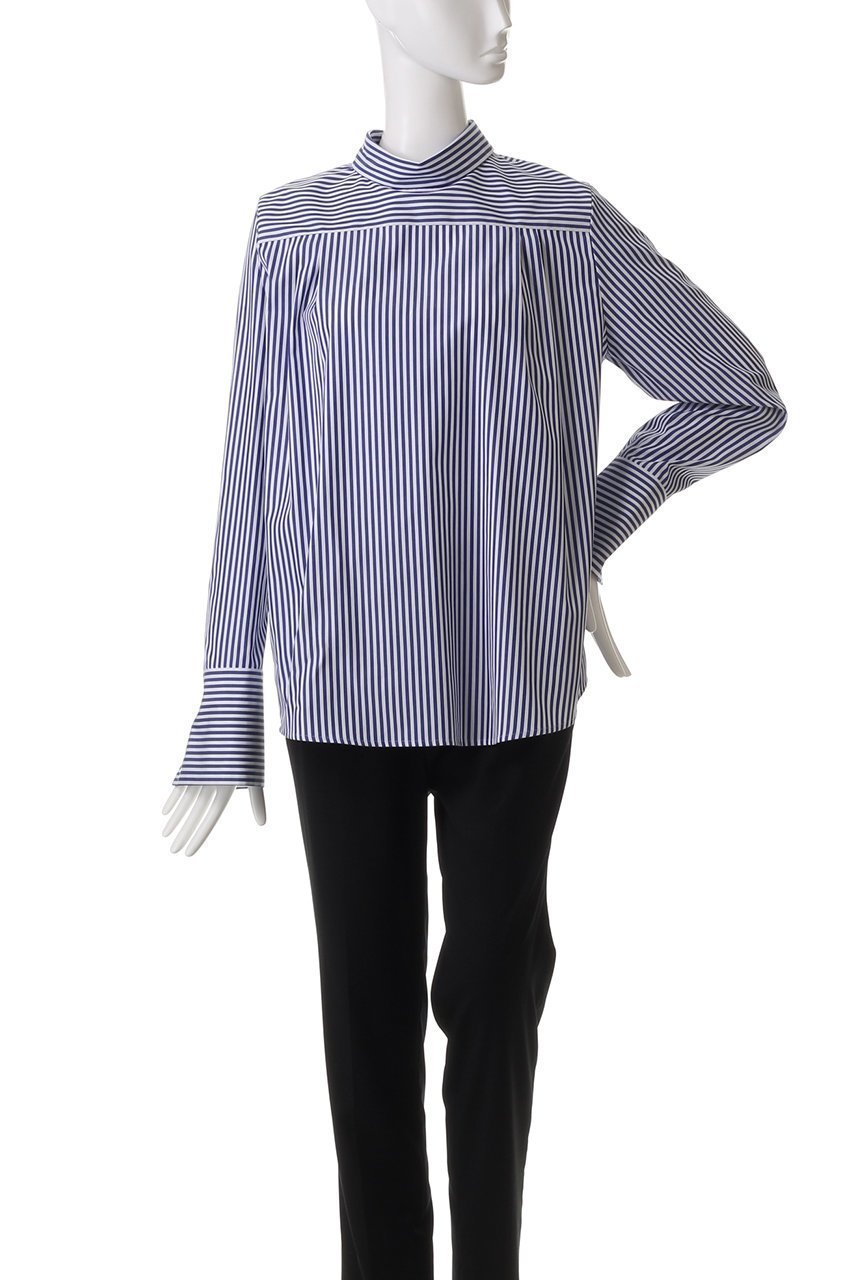 【アルアバイル/allureville】のストライプロールネックPO/シャツ 人気、トレンドファッション・服の通販 founy(ファニー) 　ファッション　Fashion　レディースファッション　WOMEN　トップス・カットソー　Tops/Tshirt　シャツ/ブラウス　Shirts/Blouses　おすすめ　Recommend　カフス　Cuffs　クラシック　Classic　ジャケット　Jacket　スタイリッシュ　Stylish　スリーブ　Sleeve　ダブル　Double　モダン　Modern　ロング　Long　other-2|ID: prp329100004343853 ipo3291000000031354306