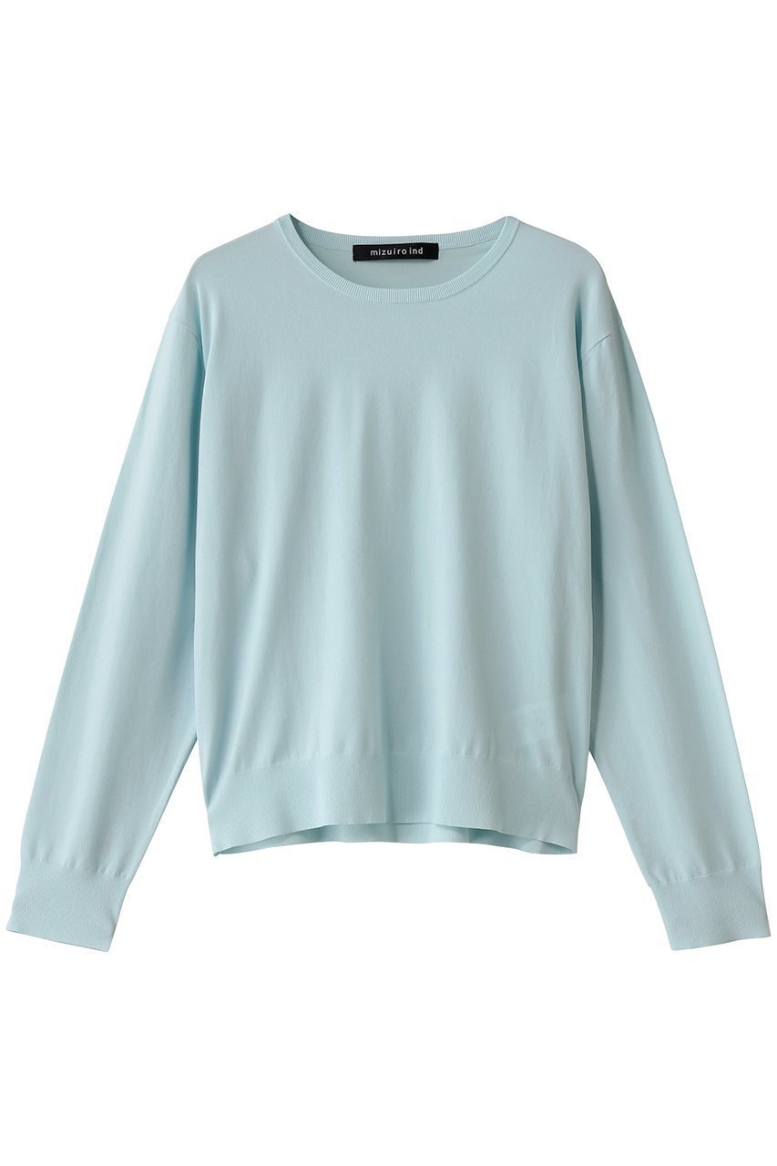 【ミズイロ インド/mizuiro ind】のcrew neck long slv P/O プルオーバー インテリア・キッズ・メンズ・レディースファッション・服の通販 founy(ファニー) 　ファッション　Fashion　レディースファッション　Fashion for Women　トップス・カットソー　Cut & Sew Tops　ニット　Knit Tops & Sweaters　カジュアルプルオーバー・ニットトップス　Pullovers & Knit Tops / Casual Pullovers　インナー　Innerwear　シンプル　Simple, Minimal　ベーシック　Basic, Essential　春　Spring　l.blue|ID: prp329100004343854 ipo3291000000032954890