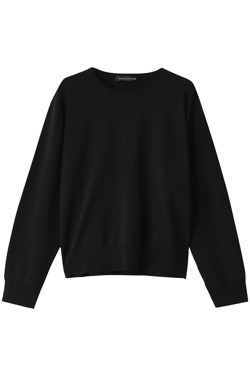 【ミズイロ インド/mizuiro ind】のcrew neck long slv P/O プルオーバー インテリア・キッズ・メンズ・レディースファッション・服の通販 founy(ファニー) 　ファッション　Fashion　レディースファッション　Fashion for Women　トップス・カットソー　Cut & Sew Tops　ニット　Knit Tops & Sweaters　カジュアルプルオーバー・ニットトップス　Pullovers & Knit Tops / Casual Pullovers　インナー　Innerwear　シンプル　Simple, Minimal　ベーシック　Basic, Essential　春　Spring　black|ID: prp329100004343854 ipo3291000000032954894