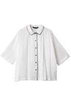 【ミズイロ インド/mizuiro ind】のblanket stitch wide shirt シャツ off white|ID:prp329100004343856