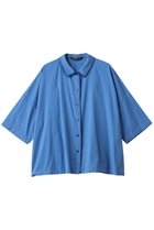 【ミズイロ インド/mizuiro ind】のblanket stitch wide shirt シャツ blue|ID:prp329100004343856