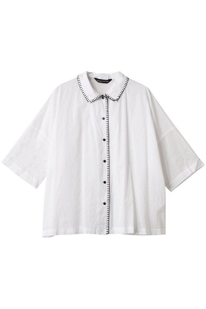 【ミズイロ インド/mizuiro ind】のblanket stitch wide shirt シャツ インテリア・キッズ・メンズ・レディースファッション・服の通販 founy(ファニー) https://founy.com/ ファッション Fashion レディースファッション Fashion for Women トップス・カットソー Cut & Sew Tops シャツ・ブラウス・オフィスカジュアル Elegant Blouses & Button-Ups ショート Short, Short Length シンプル Simple, Minimal スリーブ Sleeve, Long Sleeve / Short Sleeve ハンド Hand, Handmade ブランケット Blanket, Throw Blanket |ID: prp329100004343856 ipo3291000000036398146