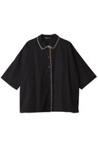 【ミズイロ インド/mizuiro ind】のblanket stitch wide shirt シャツ black|ID: prp329100004343856 ipo3291000000036398149