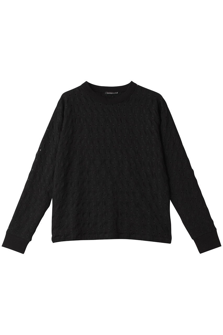 【ミズイロ インド/mizuiro ind】のsheer pattern long T Tシャツ インテリア・キッズ・メンズ・レディースファッション・服の通販 founy(ファニー) 　ファッション　Fashion　レディースファッション　Fashion for Women　トップス・カットソー　Cut & Sew Tops　シャツ・ブラウス・オフィスカジュアル　Elegant Blouses & Button-Ups　ロングTシャツ・Tシャツ　Longline T-Shirts & Tees　カットソー・ベーシックTシャツ　Cut-and-Sewn Tops / Stretch Tees & Basics　アイレット　Eyelet Lace　シアー　Sheer, See-Through　スリーブ　Sleeve, Long Sleeve / Short Sleeve　ロング　Long, Long-Length　エレガント 上品　Elegant　black|ID: prp329100004343857 ipo3291000000032884606