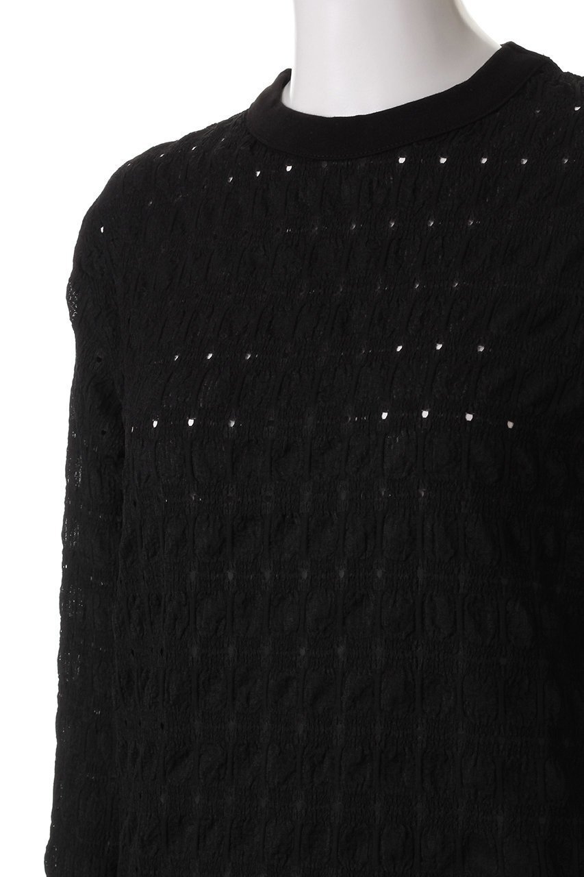 【ミズイロ インド/mizuiro ind】のsheer pattern long T Tシャツ 人気、トレンドファッション・服の通販 founy(ファニー) 　ファッション　Fashion　レディースファッション　Fashion for Women　トップス・カットソー　Cut & Sew Tops　シャツ・ブラウス・オフィスカジュアル　Elegant Blouses & Button-Ups　ロングTシャツ・Tシャツ　Longline T-Shirts & Tees　カットソー・ベーシックTシャツ　Cut-and-Sewn Tops / Stretch Tees & Basics　アイレット　Eyelet Lace　シアー　Sheer, See-Through　スリーブ　Sleeve, Long Sleeve / Short Sleeve　ロング　Long, Long-Length　エレガント 上品　Elegant　other-5|ID: prp329100004343857 ipo3291000000032884622