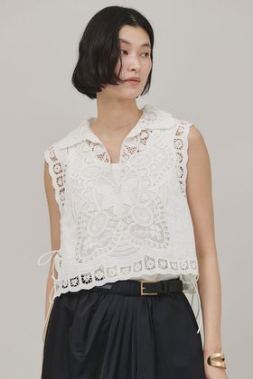 【カレンソロジー/Curensology】のエンブロイダリーブラウス 人気、トレンドファッション・服の通販 founy(ファニー) ファッション Fashion レディースファッション Fashion for Women トップス・カットソー Cut & Sew Tops キャミソール&ノースリーブ Camisoles & Sleeveless Tops シャツ・ブラウス・オフィスカジュアル Elegant Blouses & Button-Ups インド Indian Textile サマー Summer, Summer Style ノースリーブ Sleeveless, No-Sleeve ベスト Vest, Waistcoat メッシュ Mesh, Net Fabric リボン Ribbon, Bow 夏 Summer |ID:prp329100004343859