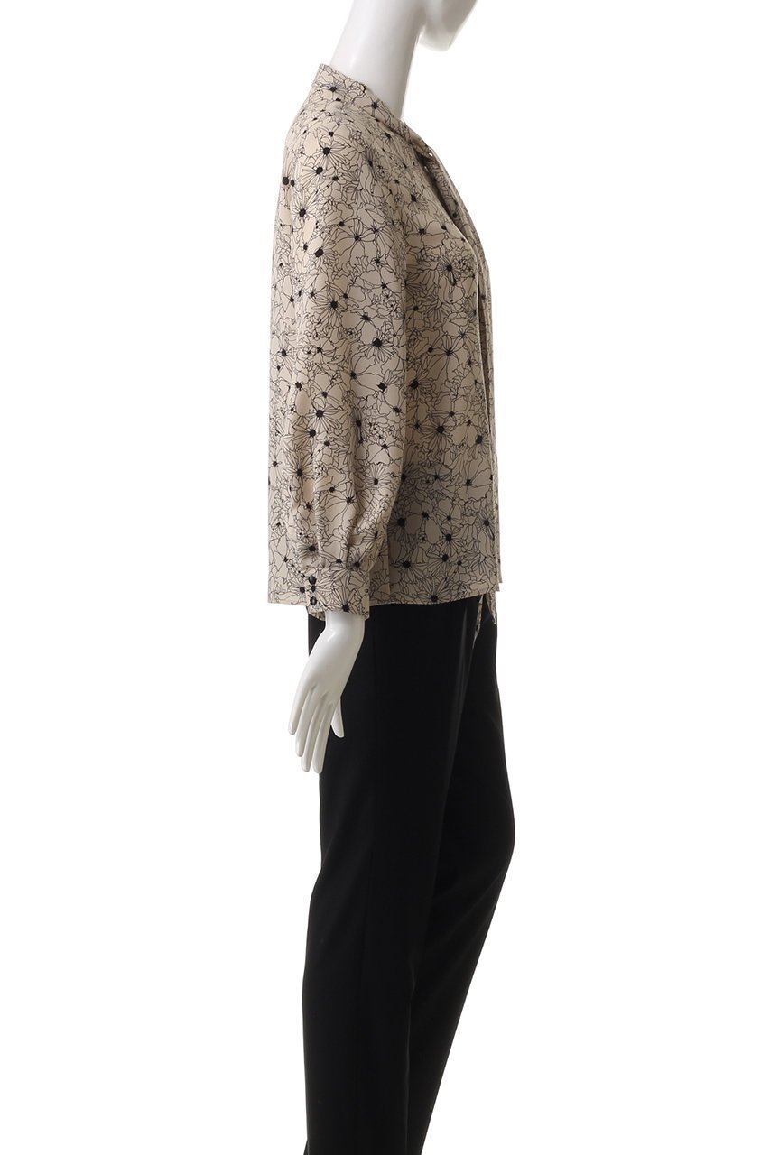 【アナイ/ANAYI】のドローイングフラワーPTタイブラウス 人気、トレンドファッション・服の通販 founy(ファニー) 　ファッション　Fashion　レディースファッション　WOMEN　トップス・カットソー　Tops/Tshirt　シャツ/ブラウス　Shirts/Blouses　エアリー　Airy　サテン　Satin　シアー　Sheer　ジョーゼット　Georgette　スリーブ　Sleeve　パーティ　Party　フラワー　Flower　ロング　Long　other-3|ID: prp329100004343861 ipo3291000000031354391