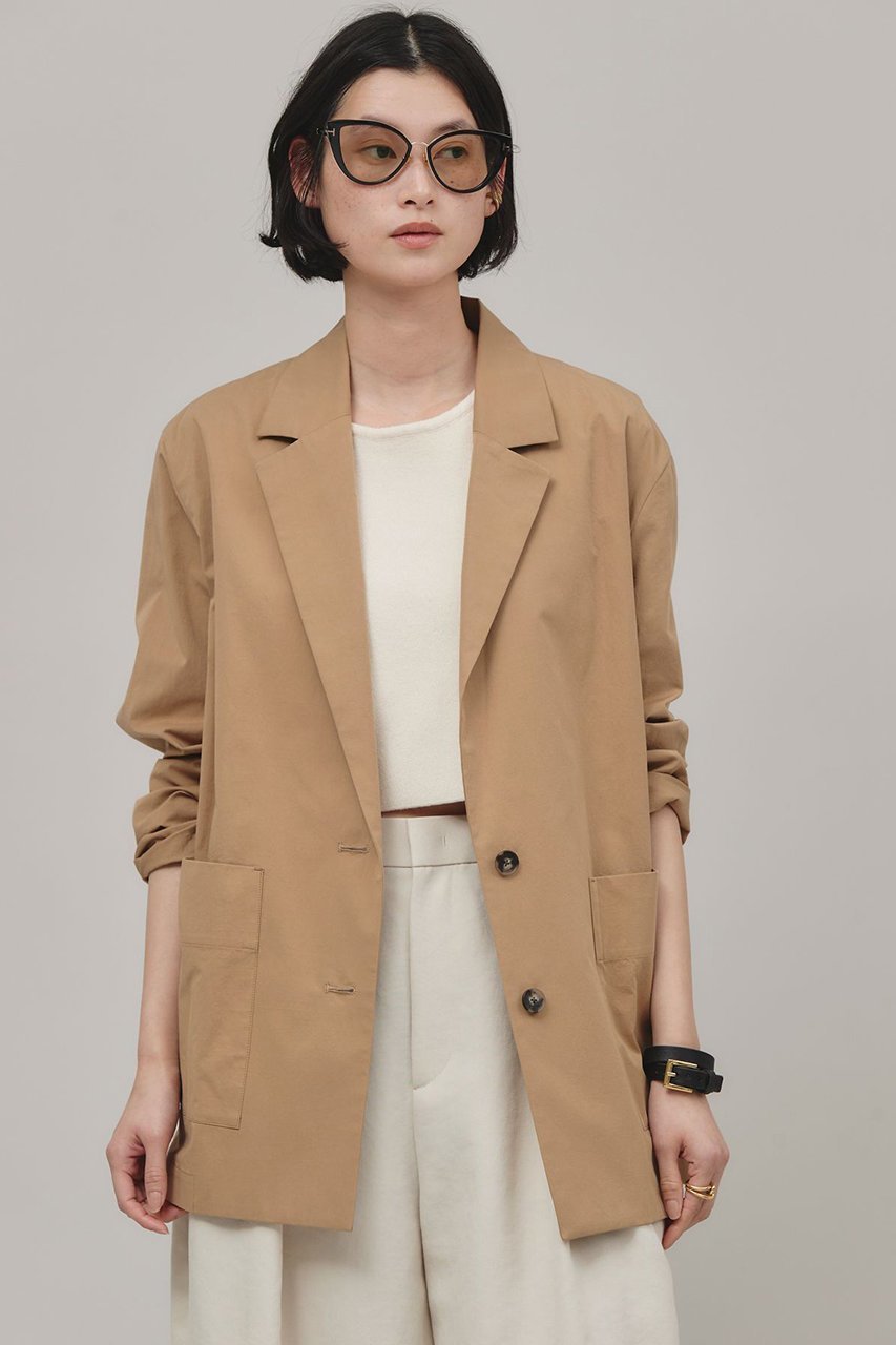 【カレンソロジー/Curensology】のサテンワッシャーシャツジャケット インテリア・キッズ・メンズ・レディースファッション・服の通販 founy(ファニー) 　ファッション　Fashion　レディースファッション　Ladies' Fashion Online　アウター　Coat Outerwear　ジャケット　Jackets　なめらか　Smooth　サテン　Satin　ジャケット　Jacket　リラックス　Relax　キャメル|ID: prp329100004343864 ipo3291000000032613762