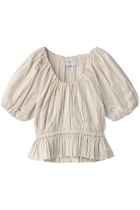 【マーレット/MERLETTE】のSILENE パフスリーブブラウス 人気、トレンドファッション・服の通販 founy(ファニー) ファッション Fashion レディースファッション Ladies' Fashion Online トップス・カットソー Tops/Tshirt シャツ/ブラウス Shirts/Blouses ショート Short スリーブ Sleeve デコルテ Decolletage デニム Denim フレア Flare |ID:prp329100004343870