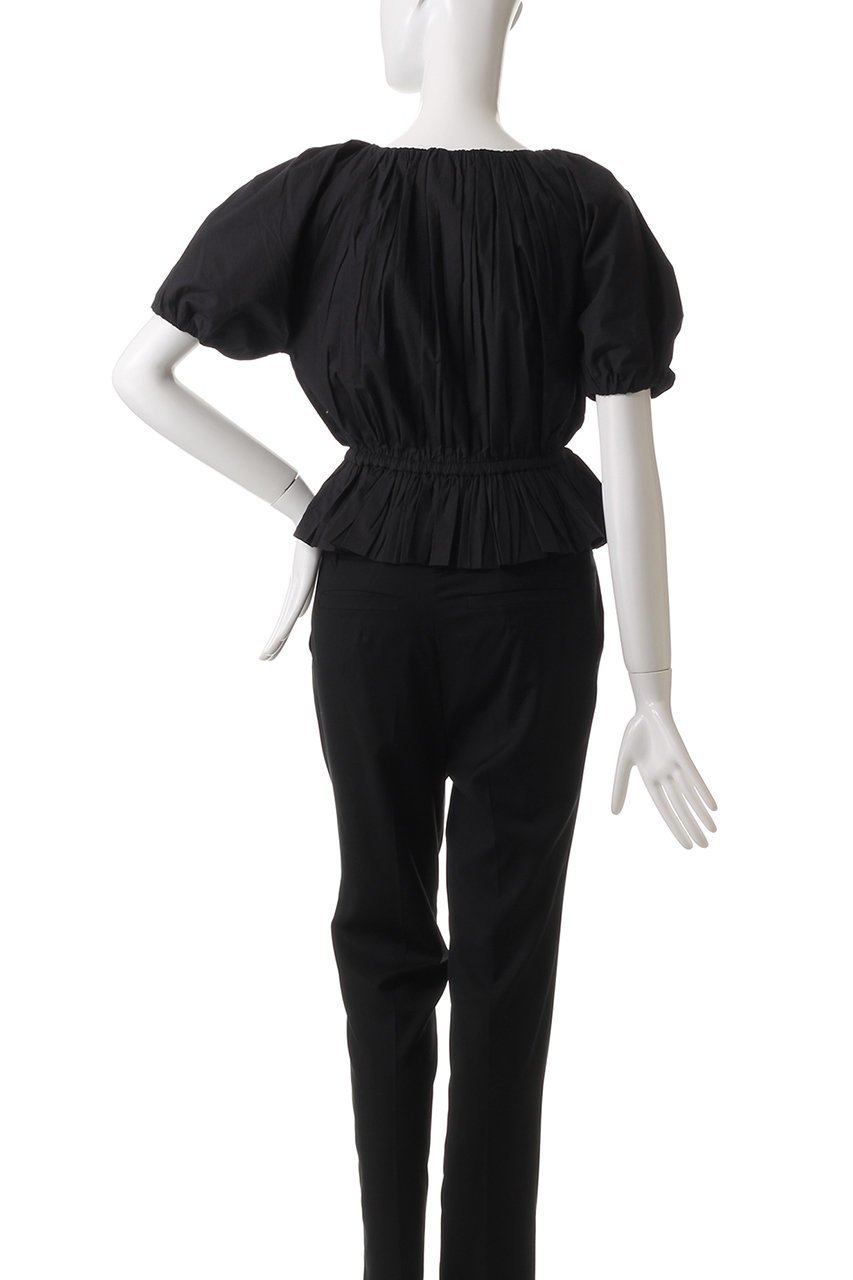 【マーレット/MERLETTE】のSILENE パフスリーブブラウス 人気、トレンドファッション・服の通販 founy(ファニー) 　ファッション　Fashion　レディースファッション　Fashion for Women　トップス・カットソー　Cut & Sew Tops　シャツ・ブラウス・オフィスカジュアル　Elegant Blouses & Button-Ups　ショート　Short, Short Length　スリーブ　Sleeve, Long Sleeve / Short Sleeve　デコルテ　Décolleté, Neckline　デニム　Denim, Jeans Material　フレア　Flare, Flared　other-4|ID: prp329100004343870 ipo3291000000032648875