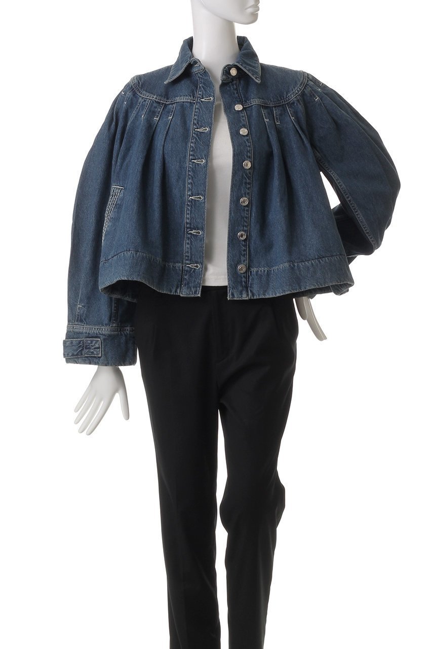【マーレット/MERLETTE】のEASTON ヨーク切替デニムジャケット 人気、トレンドファッション・服の通販 founy(ファニー) 　ファッション　Fashion　レディースファッション　WOMEN　アウター　Coat Outerwear　ジャケット　Jackets　デニムジャケット　Denim Jackets　おすすめ　Recommend　ショート　Short　ジャケット　Jacket　デニム　Denim　バランス　Balance　フェミニン　Feminine　ヨーク　Yoke　再入荷　Restock/Back In Stock/Re Arrival　切替　Switching　other-7|ID: prp329100004343872 ipo3291000000031354532