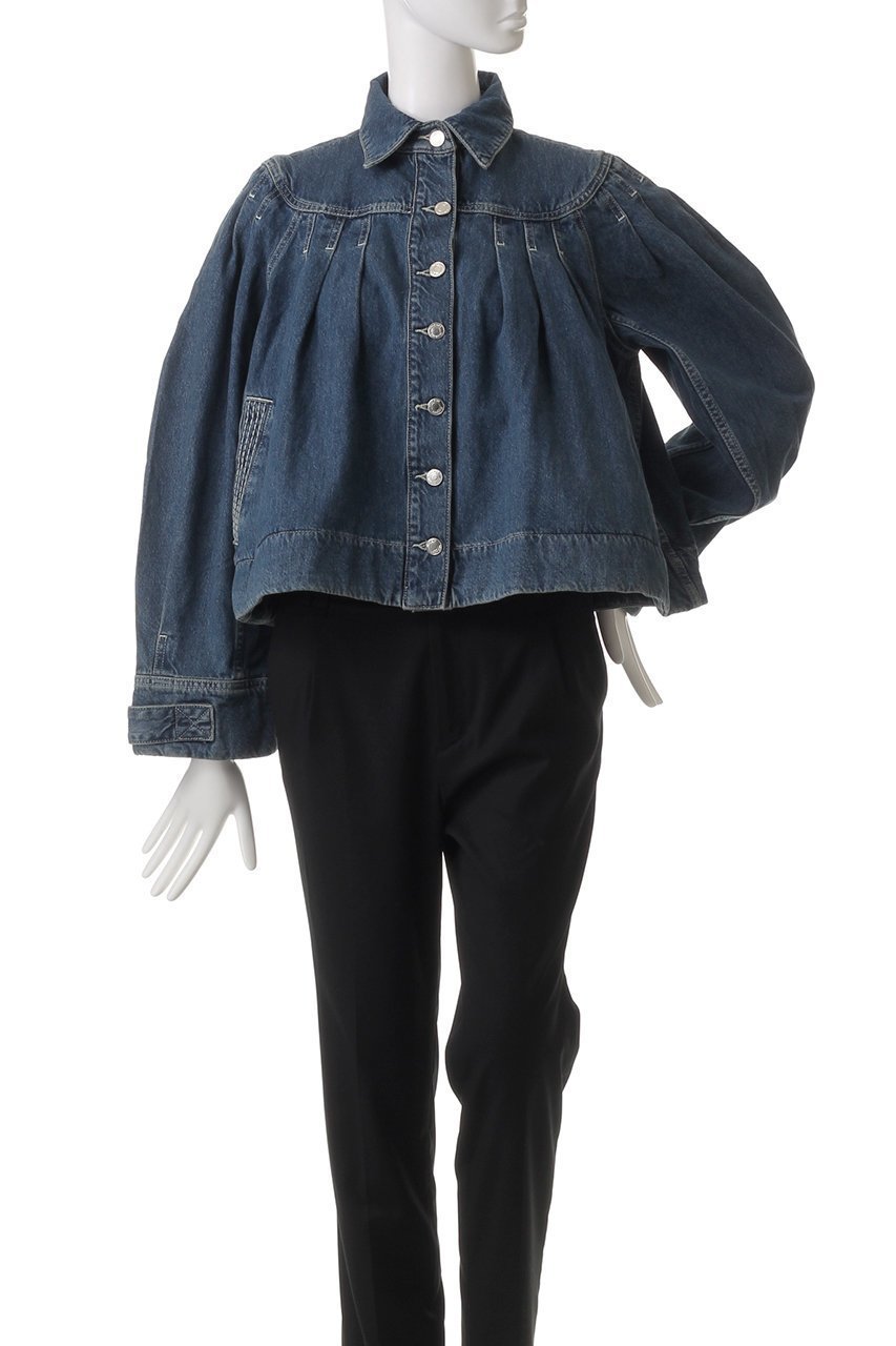 【マーレット/MERLETTE】のEASTON ヨーク切替デニムジャケット 人気、トレンドファッション・服の通販 founy(ファニー) 　ファッション　Fashion　レディースファッション　Fashion for Women　アウター　Coat / Outerwear Collection　レディースジャケット・軽アウター　Jackets　デニムジャケット / カジュアルアウター　Denim Jackets　おすすめ　Recommended / Our Picks　ショート　Short, Short Length　ジャケット　Jacket, Outerwear　デニム　Denim, Jeans Material　バランス　Balance, Style Balance　フェミニン　Feminine, Girly　ヨーク　Yoke, Yoke Design　切替　Switching, Contrast Panel　other-2|ID: prp329100004343872 ipo3291000000032953924