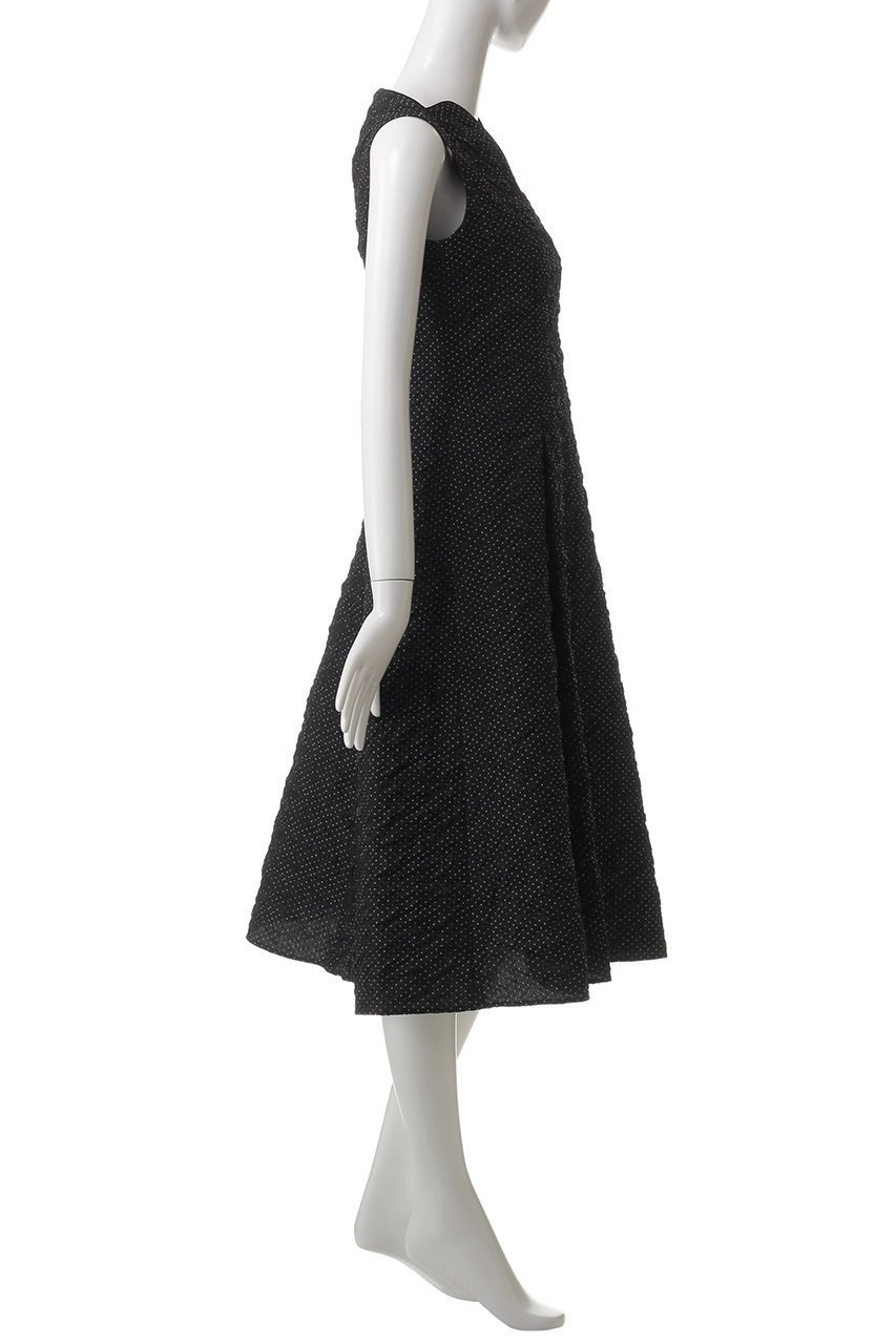 【アナイ/ANAYI】のドットJQデコルテスリットワンピース 人気、トレンドファッション・服の通販 founy(ファニー) 　ファッション　Fashion　レディースファッション　Fashion for Women　ワンピース　Dresses　チュニック　Tunic Tops & Dresses　おすすめ　Recommended / Our Picks　イタリア　Italy　ジャカード／ジャガード　Jacquard, Woven Pattern　スリット　Slit, Slit Detail　チュニック　Tunic, Long Top　デコルテ　Décolleté, Neckline　ドット　Polka Dot, Dot Pattern　パーティ　Party, Party Style　フレア　Flare, Flared　ロング　Long, Long-Length　再入荷　Restock / Back in Stock　other-3|ID: prp329100004343874 ipo3291000000035052799