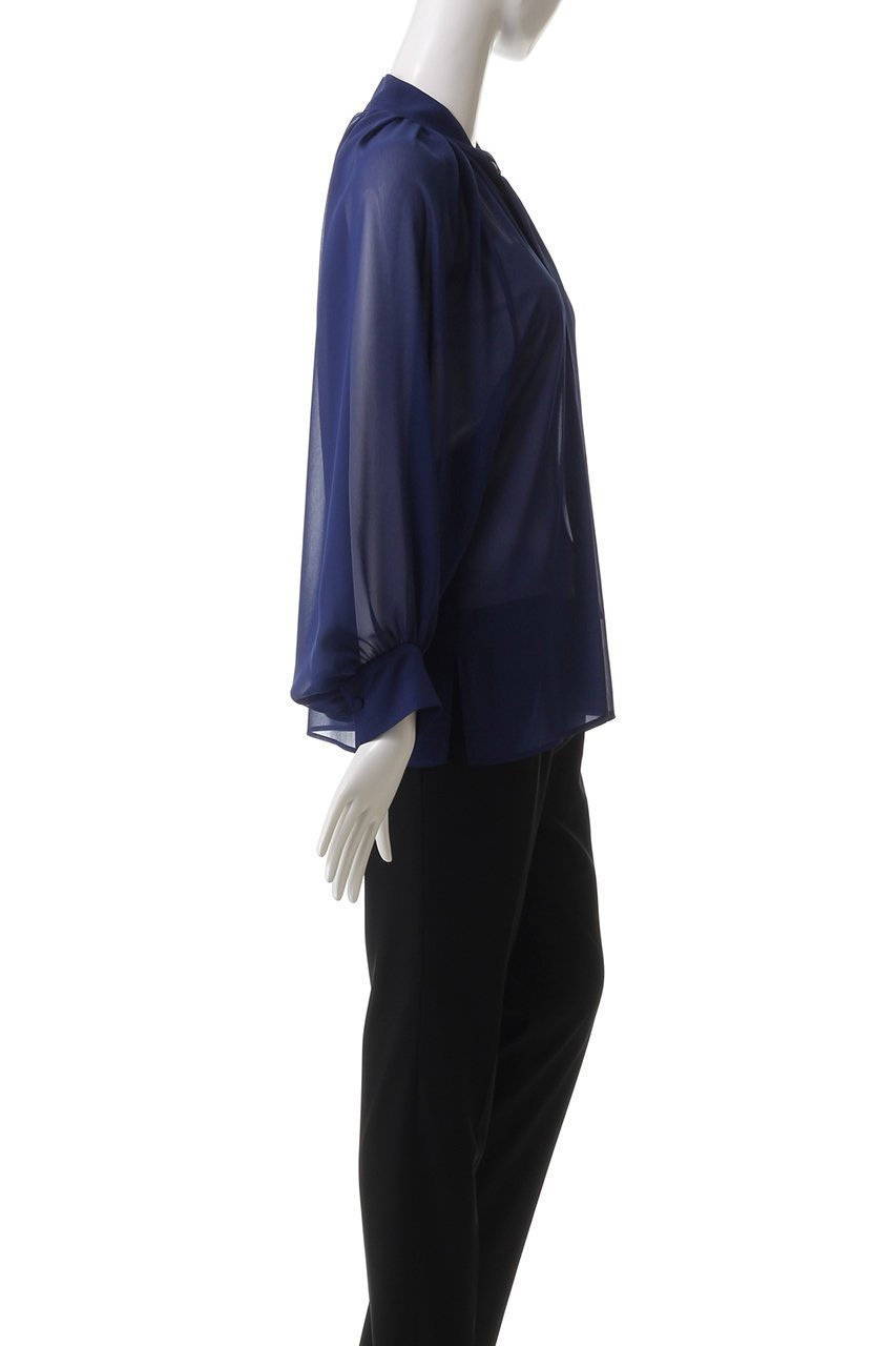 【ヒューエルミュージアム/hueLe Museum】の【hLM】シフォンボウタイブラウス 人気、トレンドファッション・服の通販 founy(ファニー) 　ファッション　Fashion　レディースファッション　Fashion for Women　トップス・カットソー　Cut & Sew Tops　シャツ・ブラウス・オフィスカジュアル　Elegant Blouses & Button-Ups　エレガント 上品　Elegant　スリーブ　Sleeve, Long Sleeve / Short Sleeve　ドレープ　Drape, Draping Fabric　ロング　Long, Long-Length　other-3|ID: prp329100004343875 ipo3291000000032880790