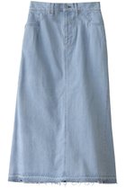【ヒューエルミュージアム/hueLe Museum】の【STUMBLY】Denim Back Peplum Skirt ブルー|ID: prp329100004343876 ipo3291000000032822953