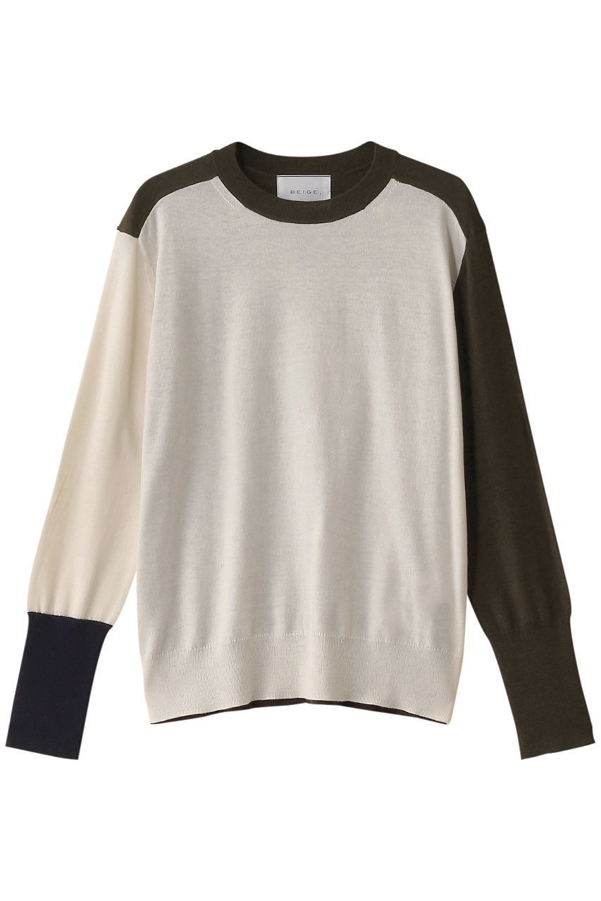 【ベイジ,/BEIGE,】のBURNET(バーネット)/カラーミックスクルーネックトップ 人気、トレンドファッション・服の通販 founy(ファニー) 　ファッション　Fashion　レディースファッション　WOMEN　トップス・カットソー　Tops/Tshirt　ニット　Knit Tops　プルオーバー　Pullover　2025年　2025　2025春夏・S/S　Ss,Spring/Summer,2025　ベーシック　Basic　夏　Summer　春　Spring　S/S・春夏　Ss・Spring/Summer　 other-1|ID: prp329100004343879 ipo3291000000030317123