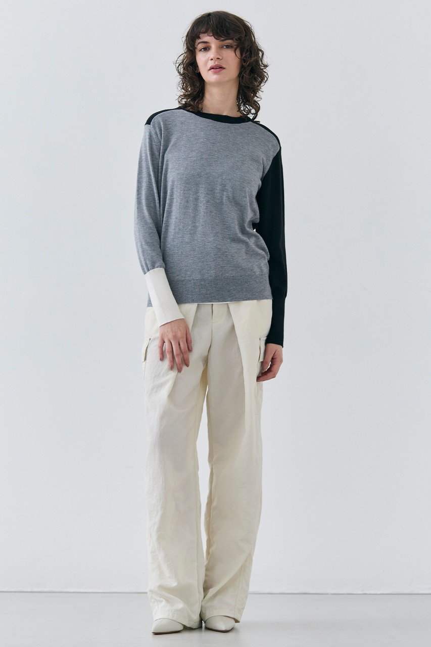 【ベイジ,/BEIGE,】のBURNET(バーネット)/カラーミックスクルーネックトップ 人気、トレンドファッション・服の通販 founy(ファニー) 　ファッション　Fashion　レディースファッション　Fashion for Women　トップス・カットソー　Cut & Sew Tops　ニット　Knit Tops & Sweaters　カジュアルプルオーバー・ニットトップス　Pullovers & Knit Tops / Casual Pullovers　ベーシック　Basic, Essential　other-6|ID: prp329100004343879 ipo3291000000032957207