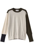 【ベイジ,/BEIGE,】のBURNET(バーネット)/カラーミックスクルーネックトップ Ecru×Khaki×Navy|ID: prp329100004343879 ipo3291000000036029762