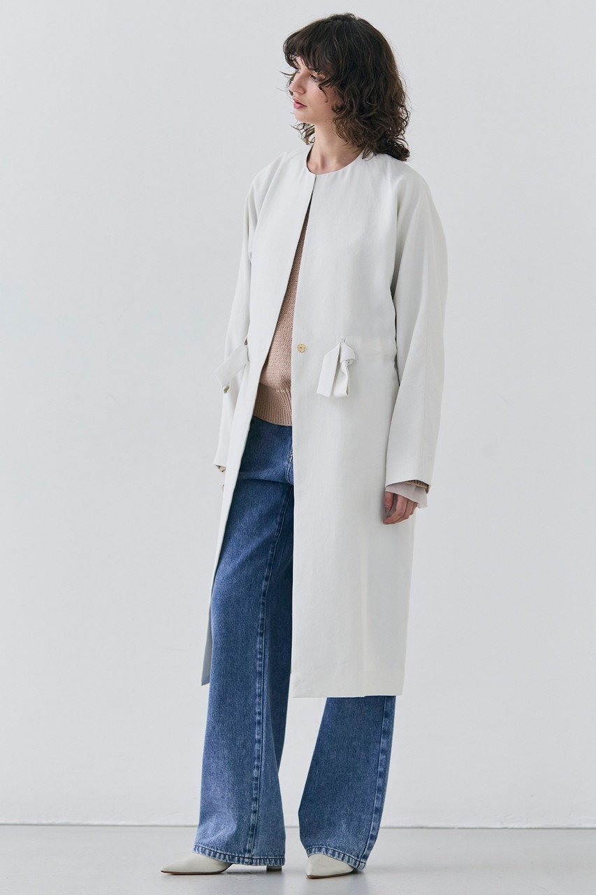 【ベイジ,/BEIGE,】のPORDIC(ポルディック)/ノーカラードルマンロングコート 人気、トレンドファッション・服の通販 founy(ファニー) 　ファッション　Fashion　レディースファッション　Fashion for Women　アウター　Coat / Outerwear Collection　コート・ロングコート・ピーコート　Long Coats, Peacoats & More　エレガント 上品　Elegant　フェミニン　Feminine, Girly　ロング　Long, Long-Length　定番　Standard, Basic Item　other-8|ID: prp329100004343881 ipo3291000000032939200