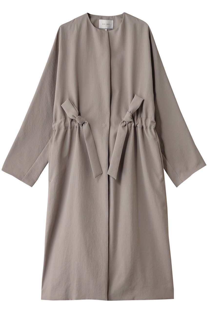 【ベイジ,/BEIGE,】のPORDIC(ポルディック)/ノーカラードルマンロングコート インテリア・キッズ・メンズ・レディースファッション・服の通販 founy(ファニー) 　ファッション　Fashion　レディースファッション　Fashion for Women　アウター　Coat / Outerwear Collection　コート・ロングコート・ピーコート　Long Coats, Peacoats & More　エレガント 上品　Elegant　フェミニン　Feminine, Girly　ロング　Long, Long-Length　定番　Standard, Basic Item　Taupe|ID: prp329100004343881 ipo3291000000035580304