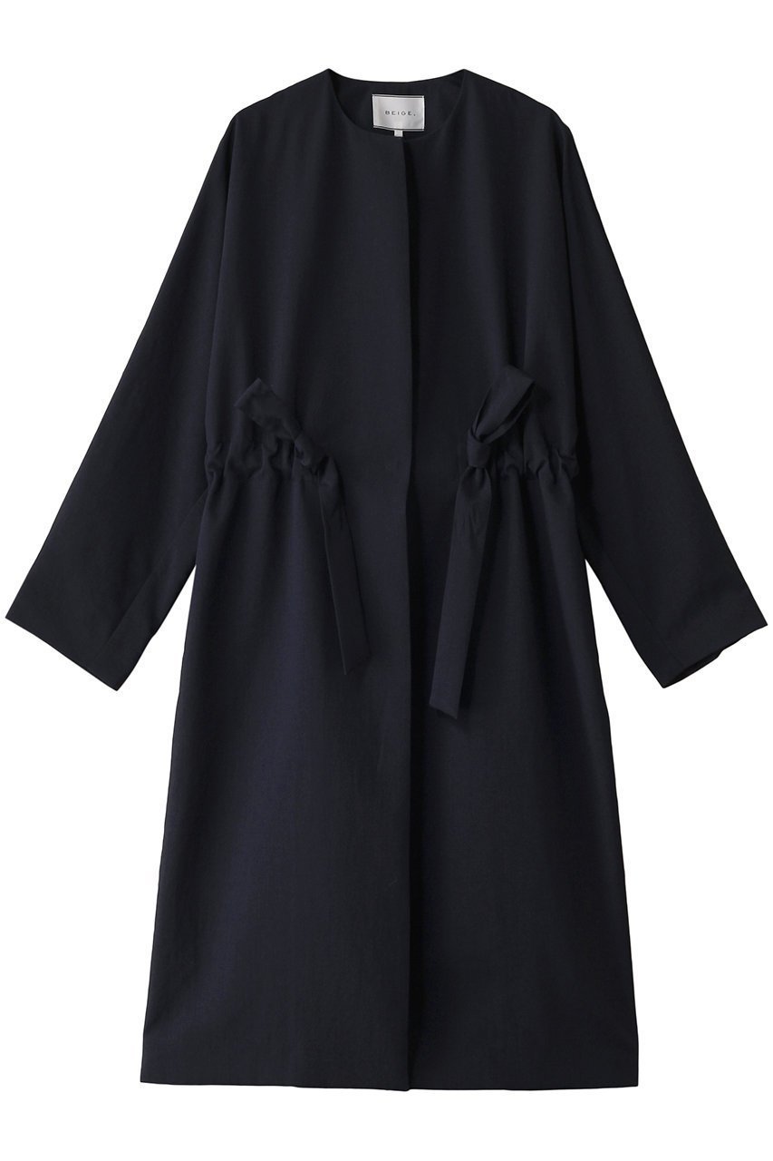 【ベイジ,/BEIGE,】のPORDIC(ポルディック)/ノーカラードルマンロングコート インテリア・キッズ・メンズ・レディースファッション・服の通販 founy(ファニー) 　ファッション　Fashion　レディースファッション　Fashion for Women　アウター　Coat / Outerwear Collection　コート・ロングコート・ピーコート　Long Coats, Peacoats & More　エレガント 上品　Elegant　フェミニン　Feminine, Girly　ロング　Long, Long-Length　定番　Standard, Basic Item　Navy|ID: prp329100004343881 ipo3291000000035580305