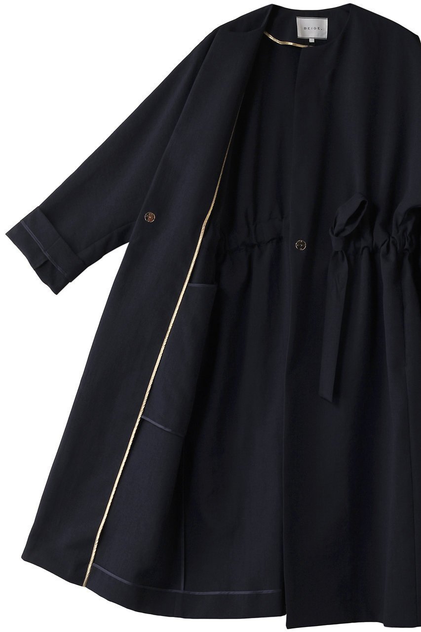 【ベイジ,/BEIGE,】のPORDIC(ポルディック)/ノーカラードルマンロングコート 人気、トレンドファッション・服の通販 founy(ファニー) 　ファッション　Fashion　レディースファッション　Fashion for Women　アウター　Coat / Outerwear Collection　コート・ロングコート・ピーコート　Long Coats, Peacoats & More　エレガント 上品　Elegant　フェミニン　Feminine, Girly　ロング　Long, Long-Length　定番　Standard, Basic Item　other-6|ID: prp329100004343881 ipo3291000000035898900