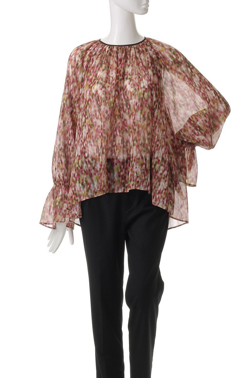 【ベイジ,/BEIGE,】のBORONIA(ボロニア)/フラワーシフォンブラウス 人気、トレンドファッション・服の通販 founy(ファニー) 　ファッション　Fashion　レディースファッション　Fashion for Women　トップス・カットソー　Cut & Sew Tops　シャツ・ブラウス・オフィスカジュアル　Elegant Blouses & Button-Ups　ギャザー　Gathered, Ruffled　シフォン　Chiffon, Lightweight Fabric　スプリング　Spring, Spring Collection　スリーブ　Sleeve, Long Sleeve / Short Sleeve　フェミニン　Feminine, Girly　フラワー　Flower, Floral　プリント　Print, Printed Pattern　ロング　Long, Long-Length　春　Spring　other-2|ID: prp329100004343882 ipo3291000000032877347