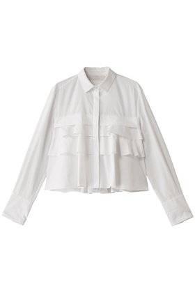 【マリリンムーン/MARILYN MOON】のレイヤードラッフルブラウス 人気、トレンドファッション・服の通販 founy(ファニー) ファッション Fashion レディースファッション Fashion for Women トップス・カットソー Cut & Sew Tops シャツ・ブラウス・オフィスカジュアル Elegant Blouses & Button-Ups おすすめ Recommended / Our Picks カフス Cuff Design コンパクト Compact, Small Size スリーブ Sleeve, Long Sleeve / Short Sleeve デニム Denim, Jeans Material バランス Balance, Style Balance フリル Frill, Ruffle フレア Flare, Flared ラッフル Ruffle, Frill ロング Long, Long-Length ワイド Wide, Wide Fit 台形 A-Line, Trapezoid Shape |ID:prp329100004345050