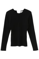 【マルティニーク/martinique】の【l heritage martinique】パワーショルダーリブプルオーバー ブラック|ID: prp329100004345055 ipo3291000000032704939