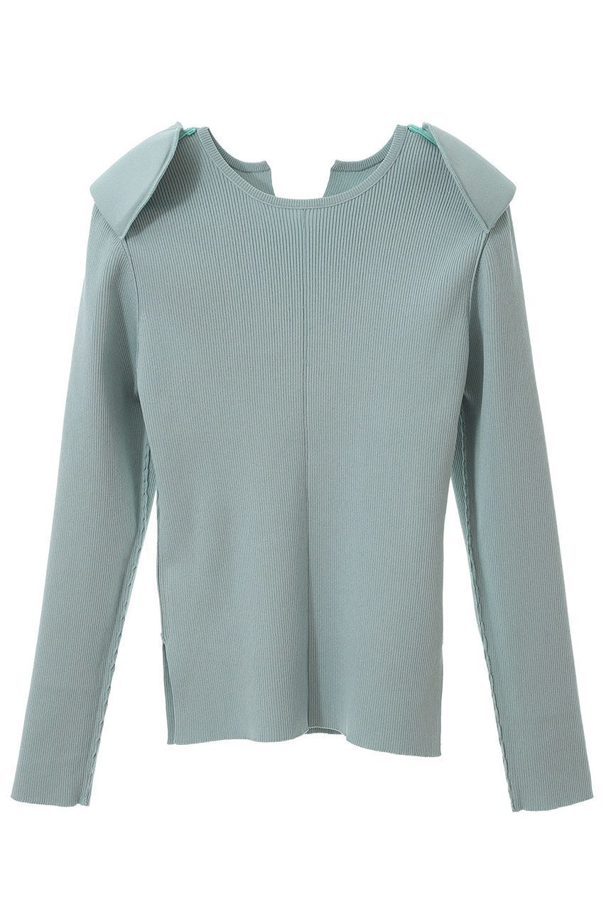 【マルティニーク/martinique】の【l heritage martinique】パワーショルダーリブプルオーバー 人気、トレンドファッション・服の通販 founy(ファニー) 　ファッション　Fashion　レディースファッション　Fashion for Women　トップス・カットソー　Cut & Sew Tops　ニット　Knit Tops & Sweaters　カジュアルプルオーバー・ニットトップス　Pullovers & Knit Tops / Casual Pullovers　ヴィンテージ　Vintage Style　今季　This Season, Current Season　シンプル　Simple, Minimal　スタンダード　Standard, Basic　スリット　Slit, Slit Detail　再入荷　Restock / Back in Stock　おすすめ　Recommended / Our Picks　other-6|ID: prp329100004345055 ipo3291000000035041276