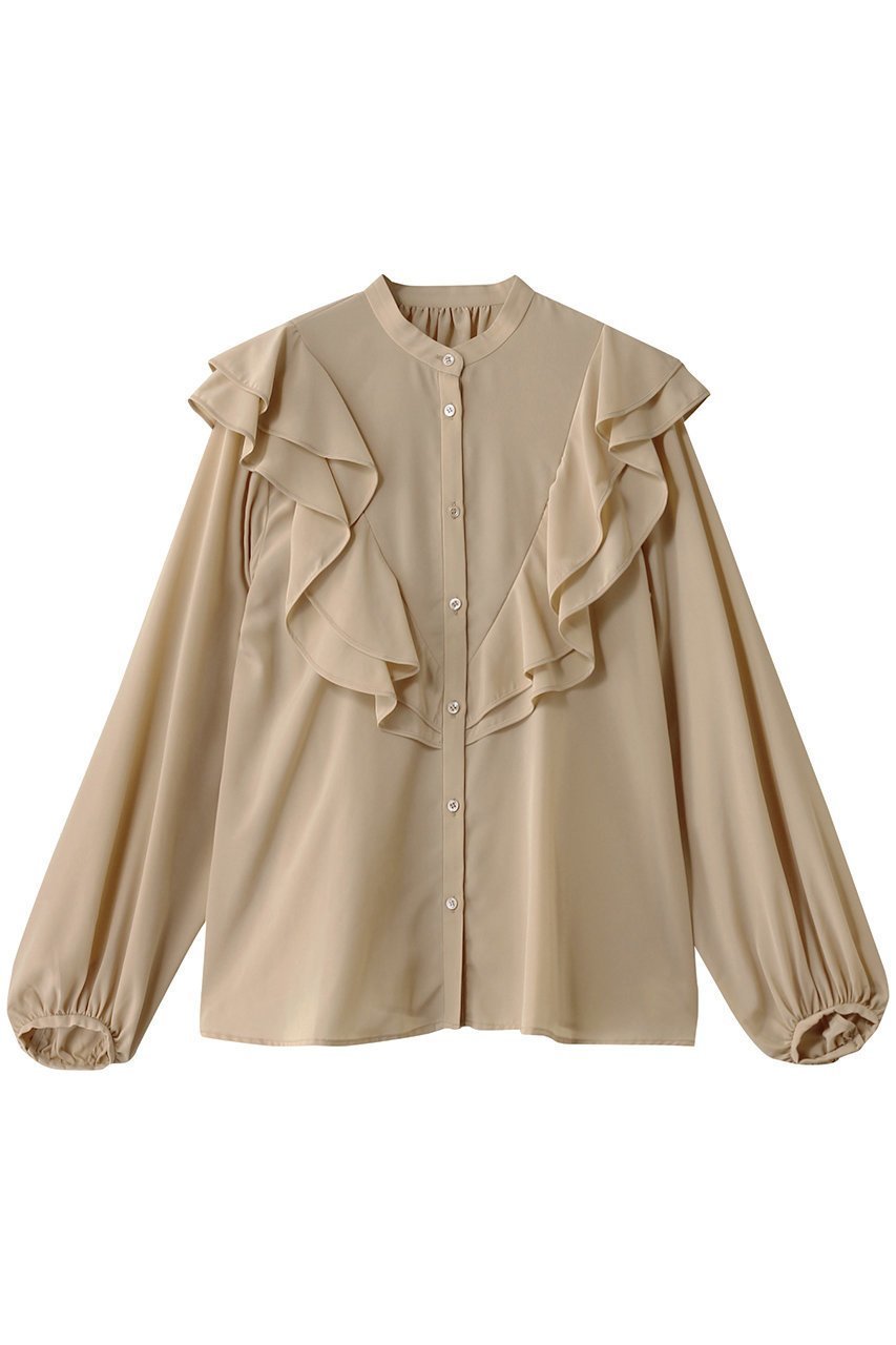 【マルティニーク/martinique】のバイカラーパイピングブラウス インテリア・キッズ・メンズ・レディースファッション・服の通販 founy(ファニー) 　ファッション　Fashion　レディースファッション　Fashion for Women　トップス・カットソー　Cut & Sew Tops　シャツ・ブラウス・オフィスカジュアル　Elegant Blouses & Button-Ups　スリーブ　Sleeve, Long Sleeve / Short Sleeve　トリミング　Trimming, Decorative Edge　マニッシュ　Mannish, Boyish　ロング　Long, Long-Length　エレガント 上品　Elegant　再入荷　Restock / Back in Stock　ベージュ|ID: prp329100004345060 ipo3291000000035041611