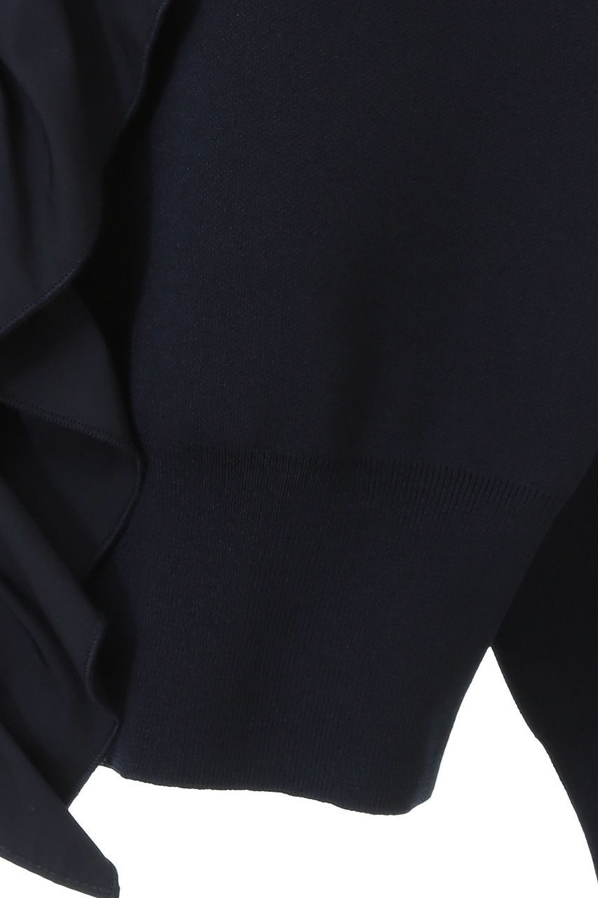 【マルティニーク/martinique】の【l heritage martinique】タフタフリルカーディガン 人気、トレンドファッション・服の通販 founy(ファニー) 　ファッション　Fashion　レディースファッション　Fashion for Women　トップス・カットソー　Cut & Sew Tops　ニット　Knit Tops & Sweaters　カーディガン・羽織り　Layered Style Cardigans　ヴィンテージ　Vintage Style　カーディガン　Cardigan, Knitwear　ジャケット　Jacket, Outerwear　スタンダード　Standard, Basic　タフタ　Taffeta, Structured Fabric　フリル　Frill, Ruffle　ブルゾン　Blouson, Bomber Jacket　再入荷　Restock / Back in Stock　おすすめ　Recommended / Our Picks　other-5|ID: prp329100004345065 ipo3291000000034952996