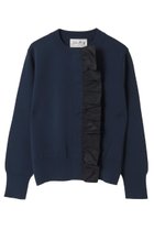 【マルティニーク/martinique】の【l heritage martinique】タフタフリルカーディガン 人気、トレンドファッション・服の通販 founy(ファニー) ファッション Fashion レディースファッション Fashion for Women トップス・カットソー Cut & Sew Tops ニット Knit Tops & Sweaters カーディガン・羽織り Layered Style Cardigans ヴィンテージ Vintage Style カーディガン Cardigan, Knitwear ジャケット Jacket, Outerwear スタンダード Standard, Basic タフタ Taffeta, Structured Fabric フリル Frill, Ruffle ブルゾン Blouson, Bomber Jacket おすすめ Recommended / Our Picks thumbnail ネイビー|ID: prp329100004345065 ipo3291000000035719579