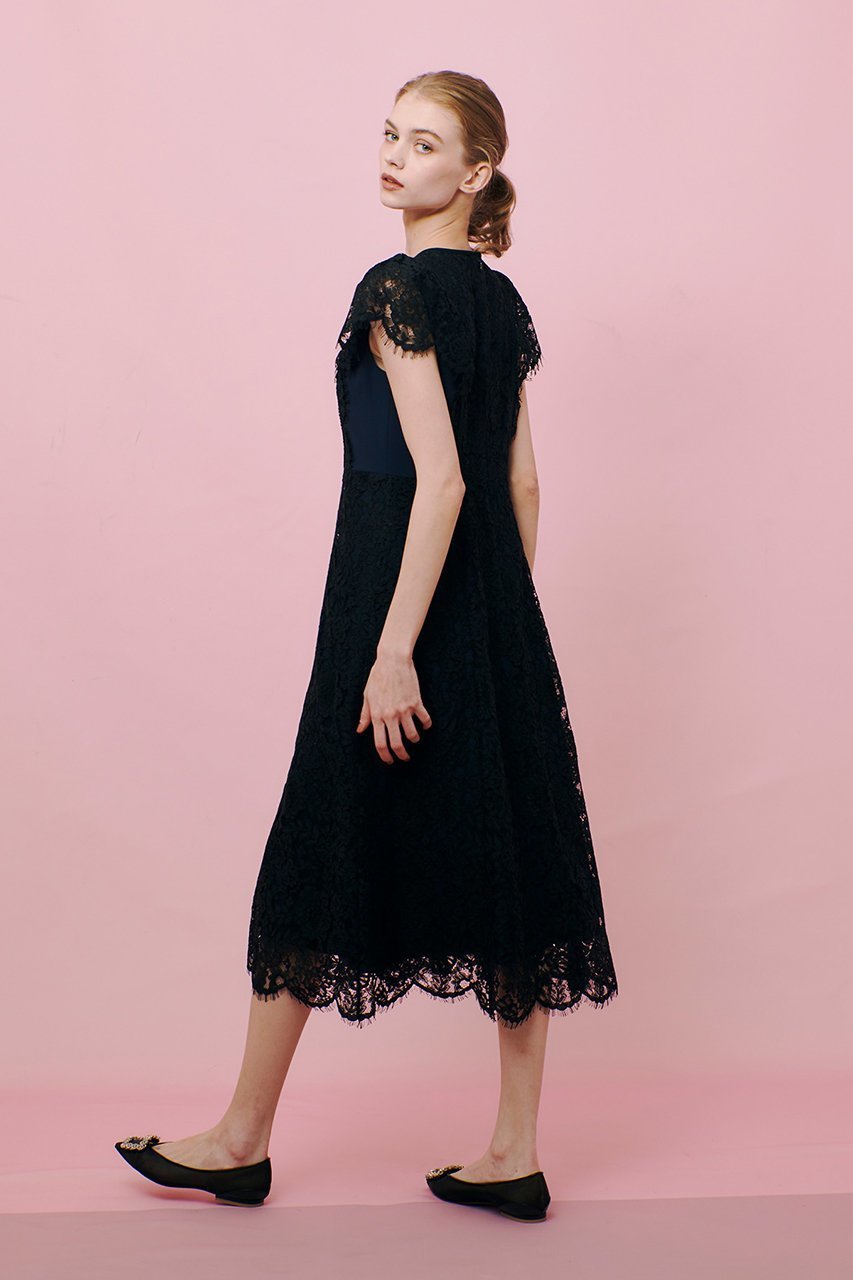 【アルアバイル/allureville】の【Loulou Willoughby】パイピングキリカエレースワンピース 人気、トレンドファッション・服の通販 founy(ファニー) 　ファッション　Fashion　レディースファッション　WOMEN　ワンピース　Dress　チュニック　Tunic　スカラップ　Scalloped　チュニック　Tunic　パーティ　Party　レース　Race　ロング　Long　other-7|ID: prp329100004345114 ipo3291000000031353347