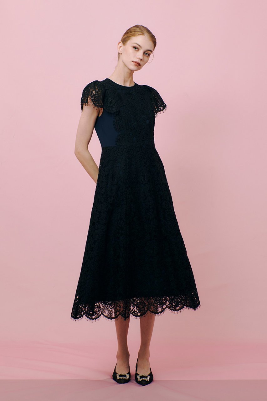【アルアバイル/allureville】の【Loulou Willoughby】パイピングキリカエレースワンピース 人気、トレンドファッション・服の通販 founy(ファニー) 　ファッション　Fashion　レディースファッション　Fashion for Women　ワンピース　Dresses　チュニック　Tunic Tops & Dresses　スカラップ　Scallop, Scalloped Edge　チュニック　Tunic, Long Top　パーティ　Party, Party Style　レース　Lace, Lace Fabric　ロング　Long, Long-Length　other-6|ID: prp329100004345114 ipo3291000000032883572