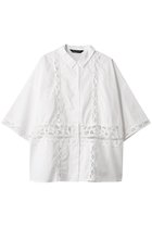 【ミズイロ インド/mizuiro ind】のbatten lace wide shirt シャツ off white|ID:prp329100004345115