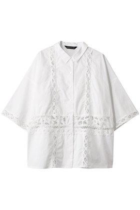 【ミズイロ インド/mizuiro ind】のbatten lace wide shirt シャツ 人気、トレンドファッション・服の通販 founy(ファニー) ファッション Fashion レディースファッション Fashion for Women トップス・カットソー Cut & Sew Tops シャツ・ブラウス・オフィスカジュアル Elegant Blouses & Button-Ups スリーブ Sleeve, Long Sleeve / Short Sleeve フェミニン Feminine, Girly マニッシュ Mannish, Boyish レース Lace, Lace Fabric ロング Long, Long-Length ワイド Wide, Wide Fit エレガント 上品 Elegant 今季 This Season, Current Season |ID:prp329100004345115